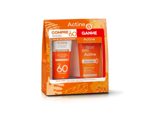 Actine protetor solar +gel limpeza
